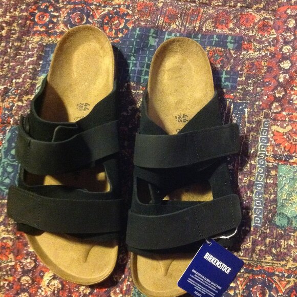 Birkenstock Men's Black Regular Fit Uji Slip On Sandals-USA size 11M- New in Box - Picture 1 of 10
